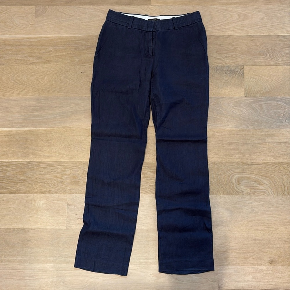 JCrew Linen straight leg pants